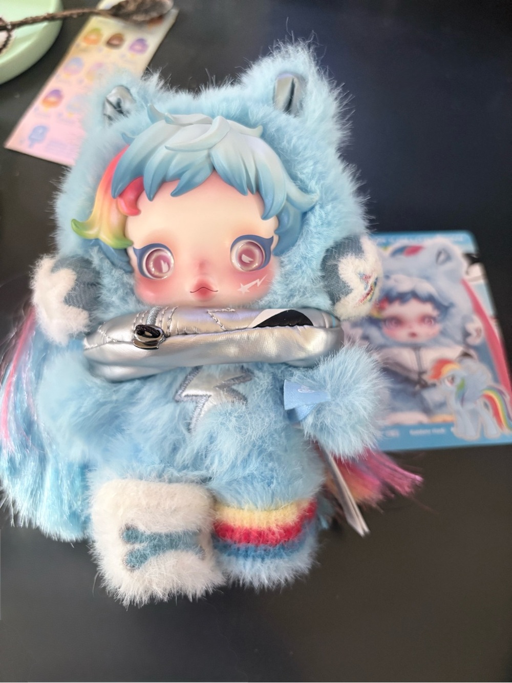 POP MART - Skullpanda x My Little Pony Plush Pendant - Rainbow Dash